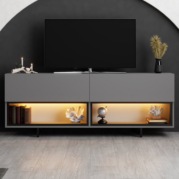Hanah Home Ekol Down - Soporte para TV Antracita